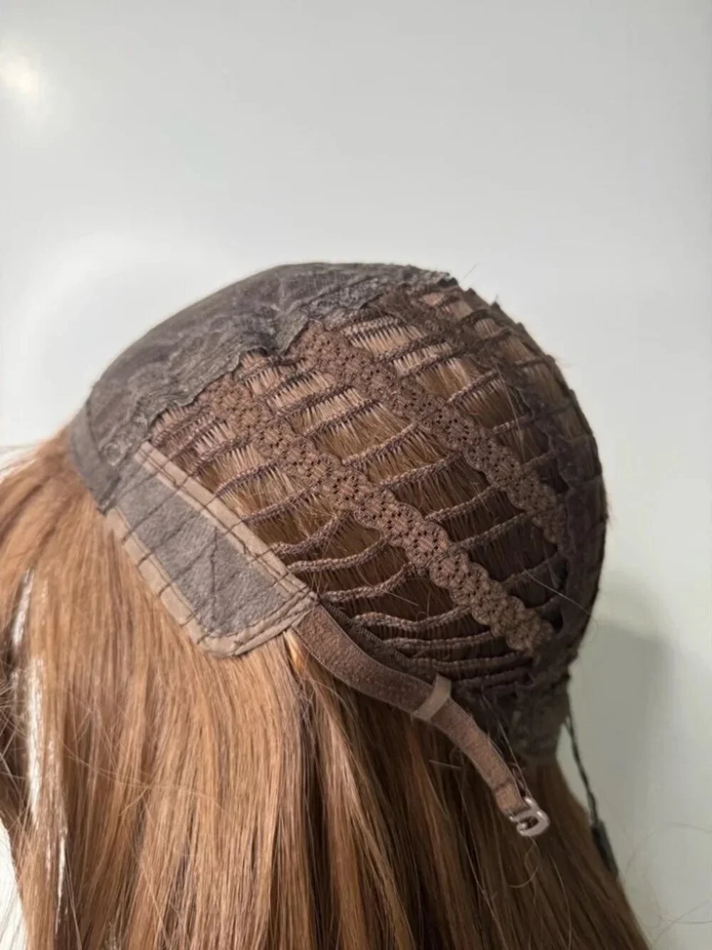 Long Chestnut Brown Synthetic Wig – Natural Brown, Curtain Bangs, Classic wig